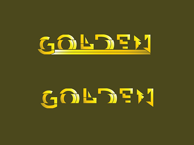 Golden typography