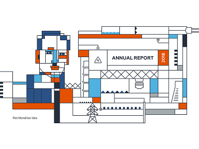 Annual report design illustration