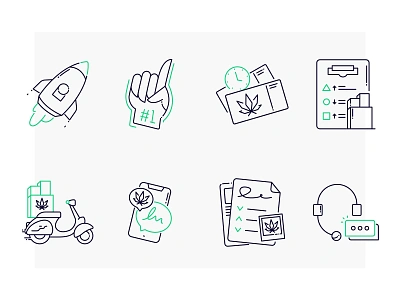 Indie smoker blunt brand colourandlines icons iconset illustration lines marijuana minimal roll smoke weed