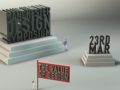 The value of design 3d design exhibition model real render speaker symposium type