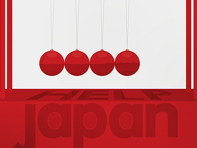 Gravity balls gravity illustrator japan photoshop poster red typography vector