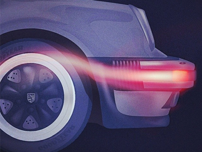 Speed car illustration light porsche 911 race