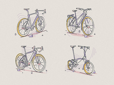 Choose your ride bicycle boundless brompton colour and lines cycling explore freedom illustration lines pedal ride thumbprint wheels