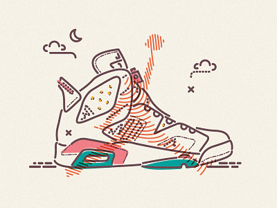 Air Jordan basketball illustration james oconnell jamesp0p jordan minimal nike air shoes sneakers thumbprint trainers