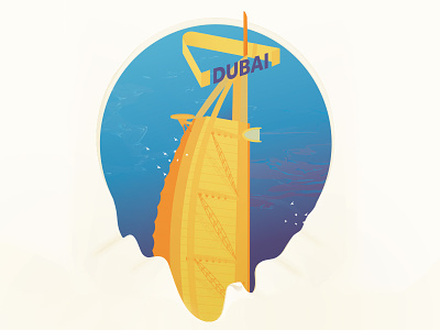 Dubai animation buildings dubai illustration melting series