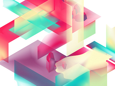 Levels colourful faux game isometric melting transparent vector