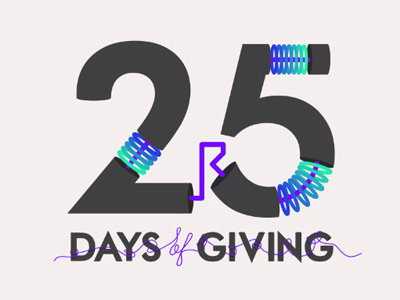 25 Days of Giving 25 days christmas free give away illustrations posters