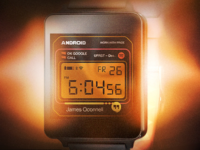 Android Vs Casio - Vintage android future retro screen watch wearable