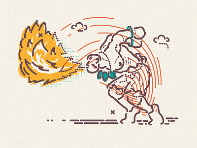 Yoga Fire dhalsim fight fighter icon illustration lines nintendo snes street win