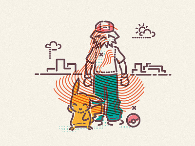 Gotta catch em all ash game gameboy icon illustration lines nintendo pikachu pokemon