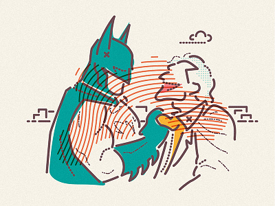 The Smiler batman colour gotham icon illustration joker lines minimal modern simple superhero