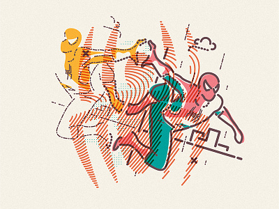 Spidey evil fight hero icon illustration lines peter parker spiderman superhero web win