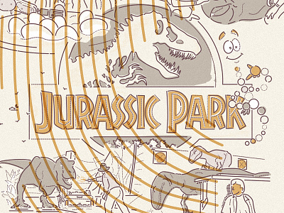 Jurassic Lines 90s colour dinosaur egg experiment icon illustration jurassic park lines prehistoric