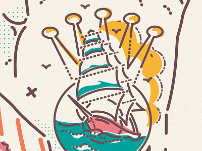 Sailing anyforty colour colourandlines history icon illustration lines sailor tattoo