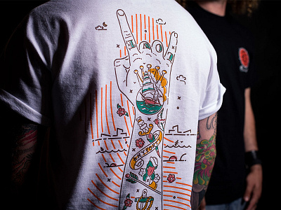 Art Is Our Weapon - t-shirt anyforty clothing colour and lines icon illustration ink sailor stripes t shirt tattoo