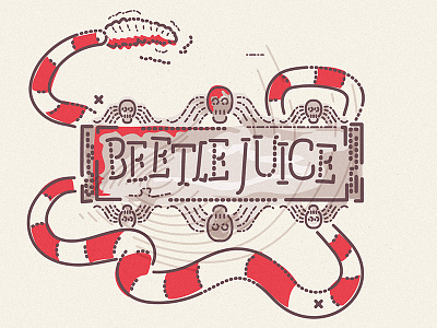 Beetleguise beetlejuice colour experiment film halloween icon illustration lines snake
