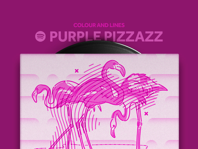 Purple Pizzazz Mixtape colour and lines icon illustration mixtape motivate music playlist purple pizzazz spotify
