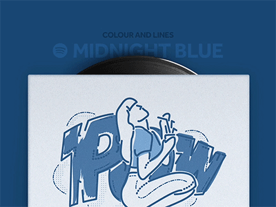 Midnight Blue Mixtape animation colour and lines icon illustration midnight blue mixtape playlist spotify thumbprint