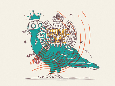 Pigeon album colour and lines grafiti grime icon illustration ministry of sound music pigeon thumbprint