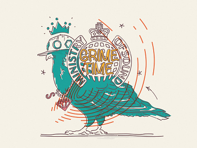 Pigeon album colour and lines grafiti grime icon illustration ministry of sound music pigeon thumbprint