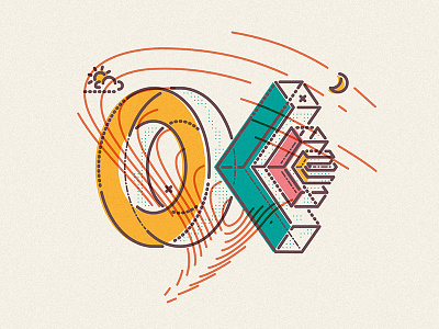 OFFF Festival barcelona brand colour and lines creative festival icon illustration lettering motivate offf thumbprint type