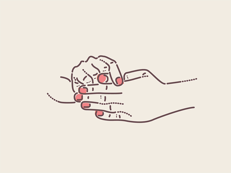 It's Monday colour and lines hands icon illustration logo monday