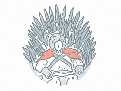Thrones on tour characters colourandlines game of thrones icons illustration iron throne jon snow magazine symbol thumbprint wired world