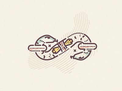 Snake eyes animal brand buckle characters colourandlines icons illustration logo military snake symbol thumbprint