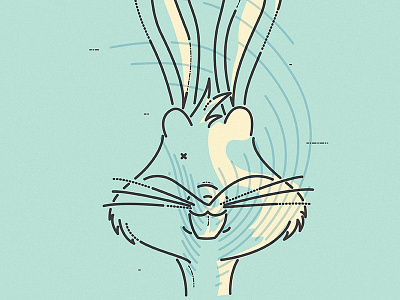 Whats up.... animal animation bugs bunny character colour and lines disney illustration lines minimal rabbit thumbprint