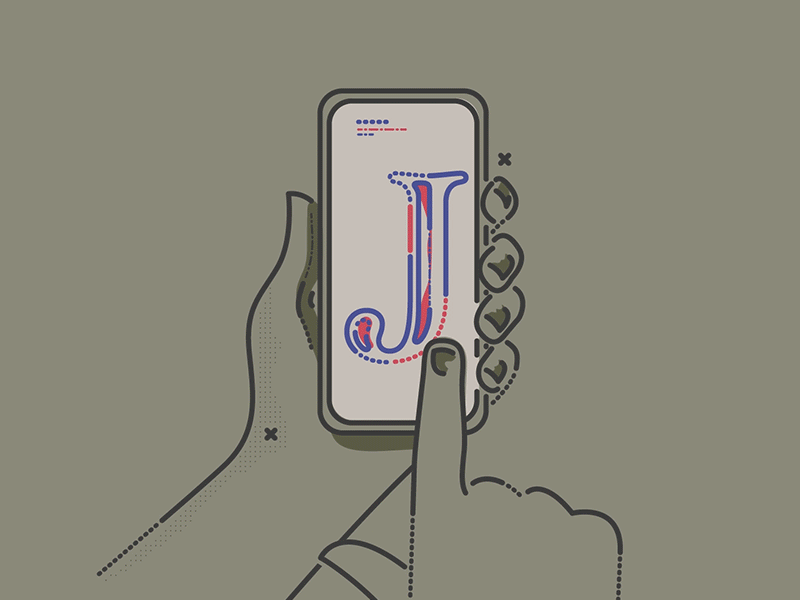 J for 36 Days of Type by James Oconnell on Dribbble