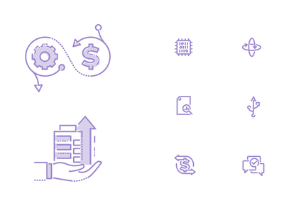 Productivity icons building finance fintech gateway graphics icon landscape payments pci