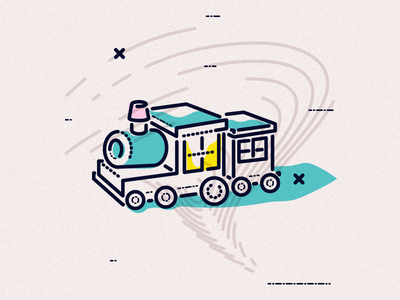 Train set childhood graphic icon illustration james oconnell lines minimal music thumbprint train vehicle