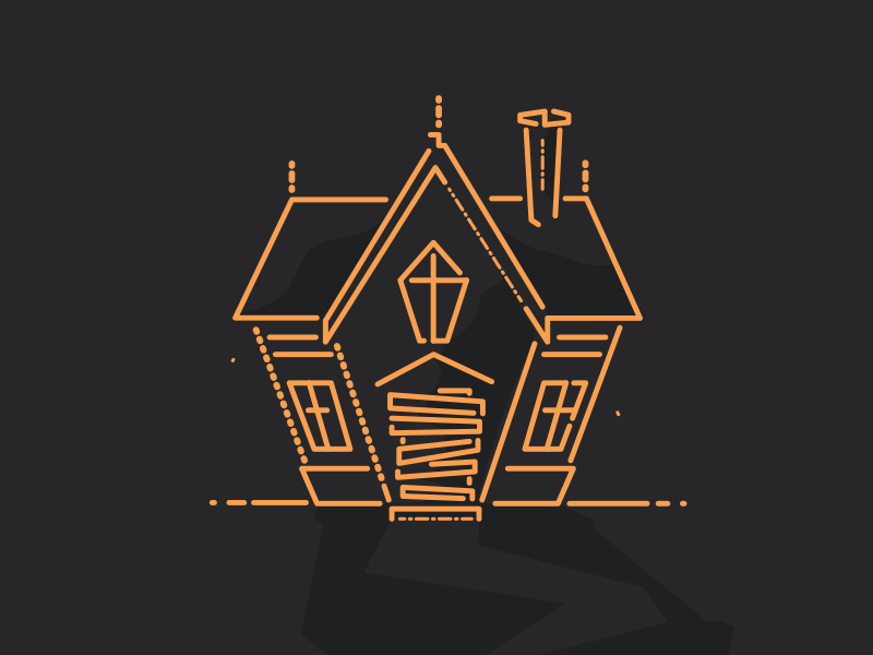 Bates Rates animation bates motel colour and lines freaky halloween haunted house illustration james oconnell lines minimal scary