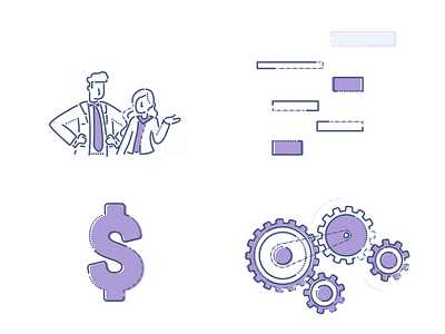 Business ready animation brand character colour and lines finance financial fintech illustration lines minimal ui