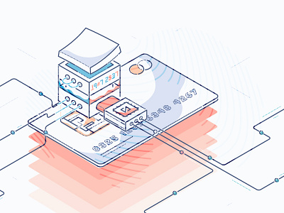 Card Security bank business credit card finance fintech graphic illustration james oconnell lines minimal numbers payment