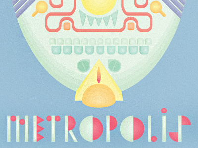 Metropolis colour face illustration metropolis pastel shapes type typography