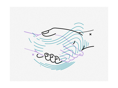 Shake It Baby hands illustration james oconnell lines minimal shaking thumbprint ueno