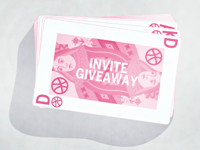 Dribbble Giveaway anonymousmag blog cards colourful competition creative designer digital draw graphic illustration james oconnell luck mid century print shadow talent typography win