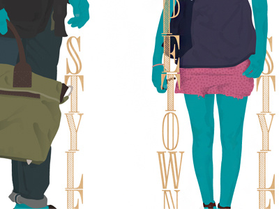 Style capetown colour dress editorial illustration shading typography