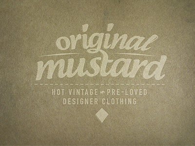 Original Mustard branding graphic identity kitsch logo texture type vintage