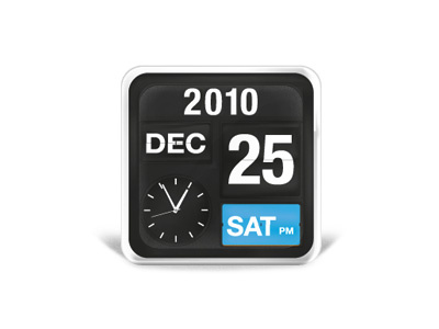 Tick Tock christmas clock graphic icon identity logo tick