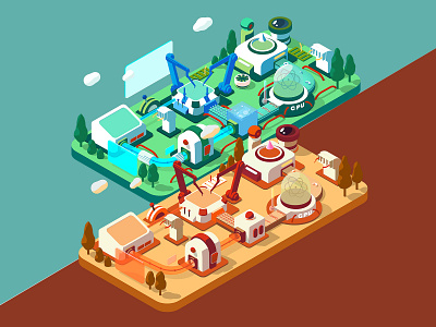 construct 2d 3d c4d illustration