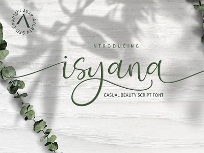 Isyana Script - A Beautiful handwritten font branding design handlettering handwritten invitation logo magazine minimal modern poster script