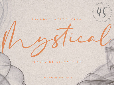 Mystical - Beauty Of Signatures beautiful beauty calligraphy calligraphy and lettering artist creative design font fonts handlettering logo modern signature signature font simple simplicity