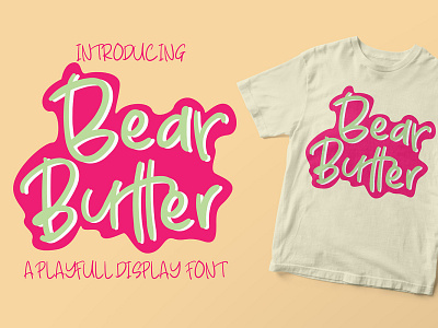 Bear Butter Playfull Display Font book bookcover font mug printing tshirt