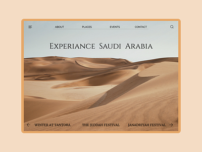 Visit Saudi Arabia figma figmadesign saudiarabia simple ui visit web site design webdesign