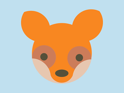 Fox face design golden ratio illustration logo design