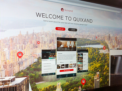 Quixand Landing page app branding digital landing page web