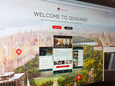 Quixand Landing page