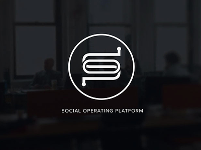 Social Operating Platform Logo brand branding dark design graphic design identity logo logo study sop